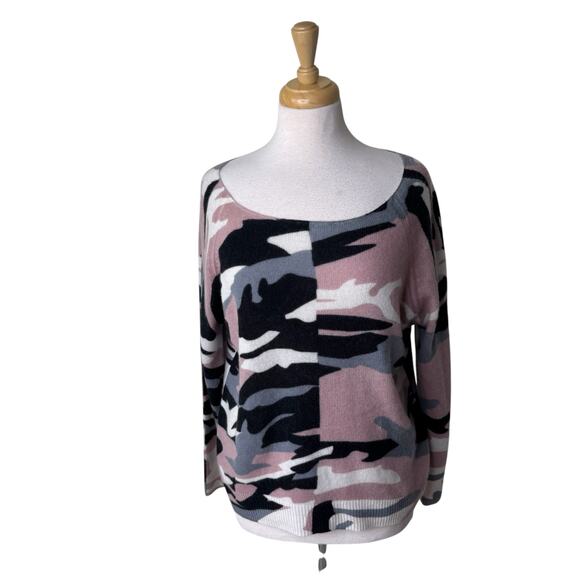 SKULL CASHMERE Scout Pink Gray Camo Cashmere Sweater XS - Picture 4 of 10